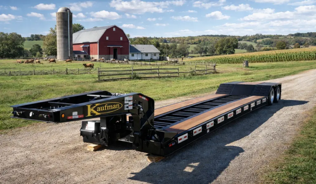 35 Ton Detachable Gooseneck Ag Trailer - 26' Well trailer