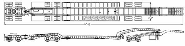 Cozad 70/75 Ton California Baby 9-Axle Trailer