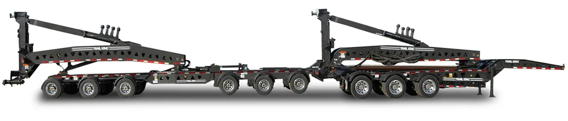 Trail King Schnable System heavy-haul specialized trailer engineered for transporting wind tower sections