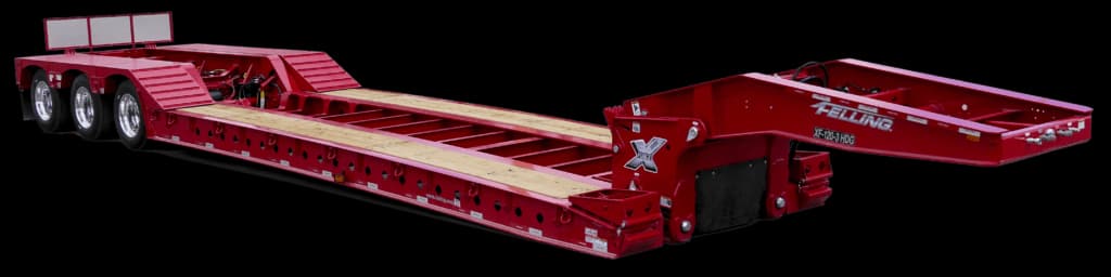 Red hydraulic detachable gooseneck trailer, XF-120-3HDG - 207734JDM