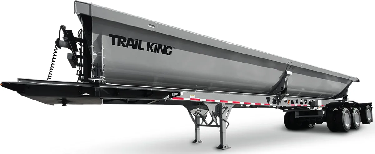 Trail King Steel Side Dump Trailer: heavy-duty hauling equipment for global shipping