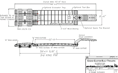 44 Ton Gen-X II Stretched Expando Drawing
