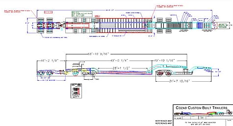 Cozad 70 Ton 2-3-2 Booster Trailer