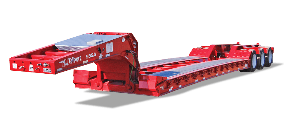 55SA Spread axle lowboy trailer