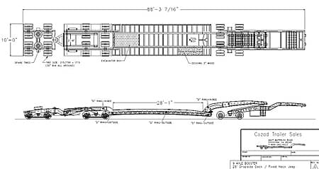 Cozad 80 Ton Triple 16 Booster Trailer
