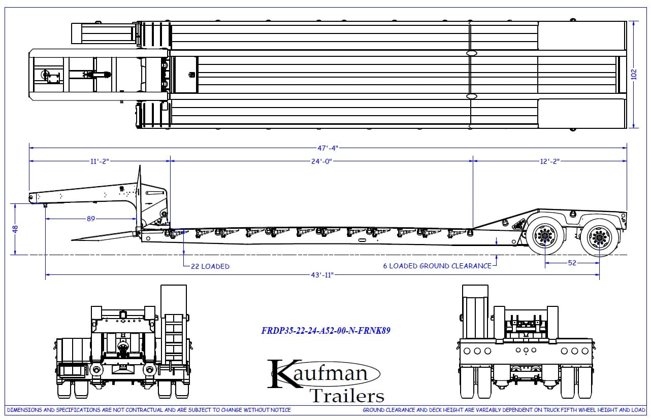 35 Ton Air Ride Paver Special trailer