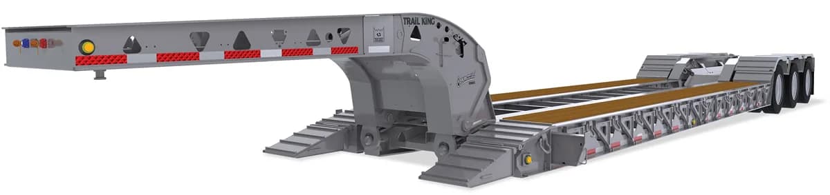 Trail King hydraulic detachable gooseneck (HDG) lowboy trailer - heavy-duty hauling equipment for global shipping