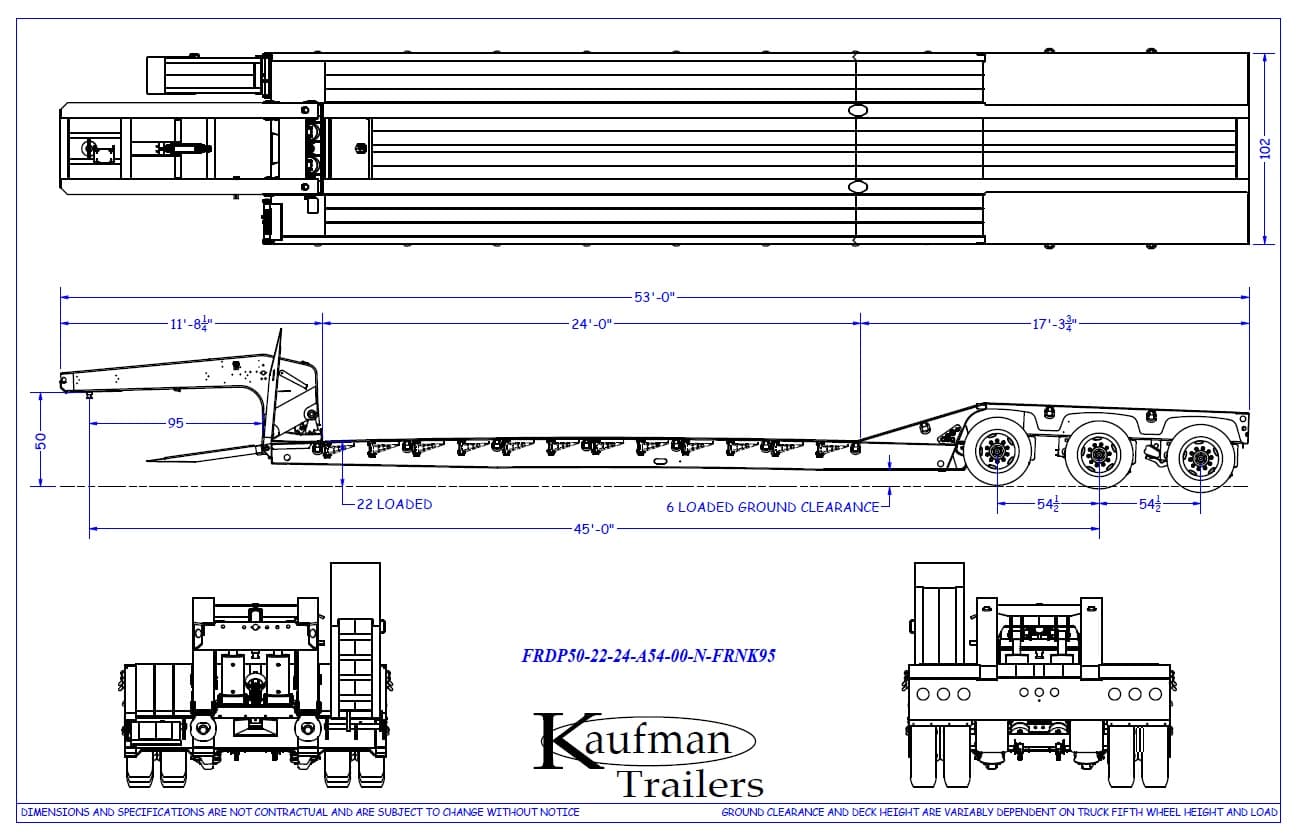50 Ton Air Ride Paver Special trailer