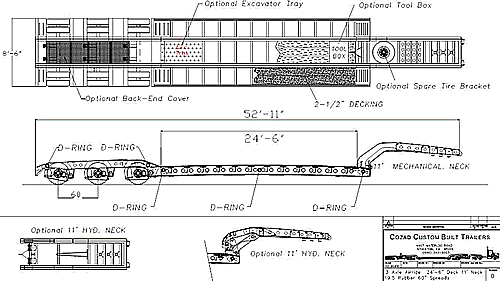 50 Ton 3-Axle Trailer Drawing