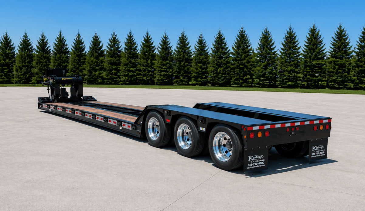50 Ton Detachable Gooseneck Ag Trailer - 26' Well trailer