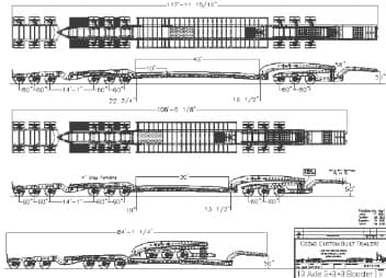 Cozad 85 Ton Booster Trailer 3+3+3
